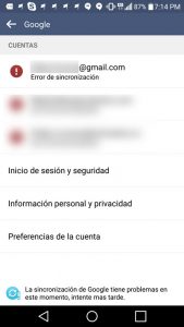 Error de servidor Google Play: Elija su cuenta de Google