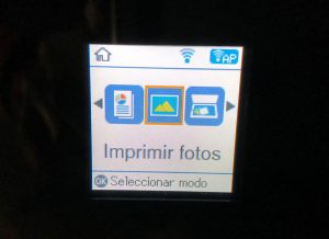 Pantalla con opciones Epson EcoTank L4160