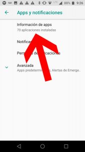 Elegir la información de las apps