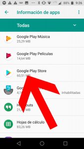 Selecciona Google Play Store