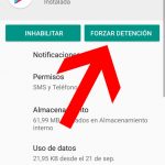 Fuerza la detención de la play store