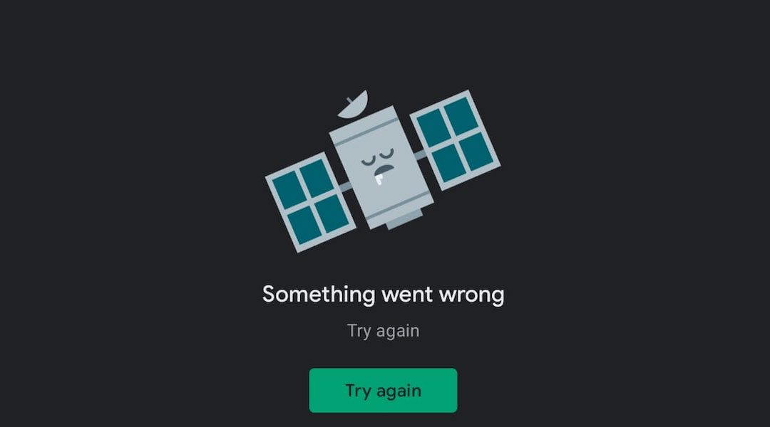 Google Play - Something went wrong