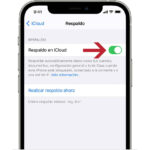 Asegurarse de tener activo el respaldo en iCloud